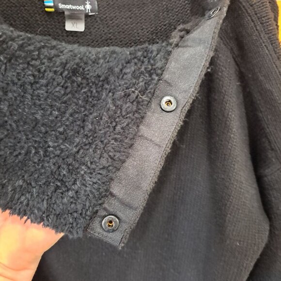 Smartwool Cozy Lodge Tunic Black XL Pullover Sweater Fleece Trim Women's Warm - Picture 3 of 12